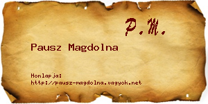 Pausz Magdolna névjegykártya